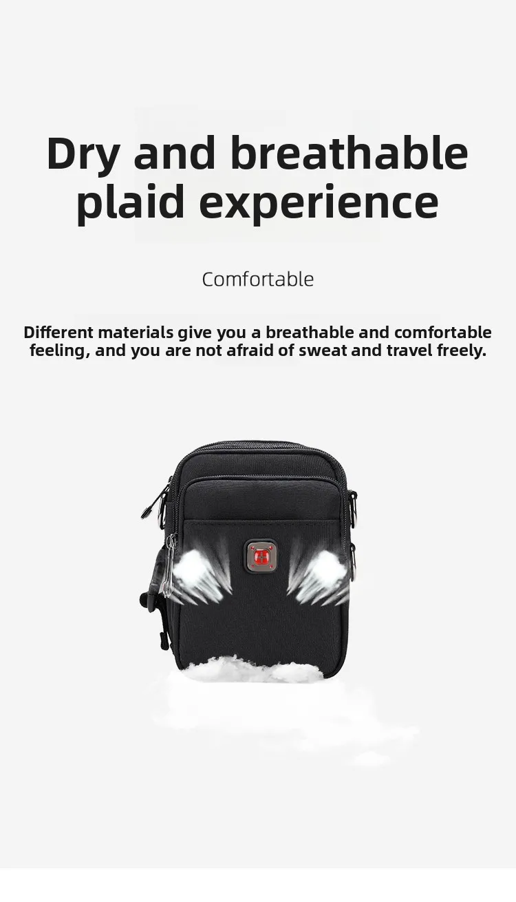 New Arrival Men's Crossbody Bag Messenger Waterproof Purse Oxford Zipper Shoulder Bags For Male Black Versatile Style S/M/L/XL