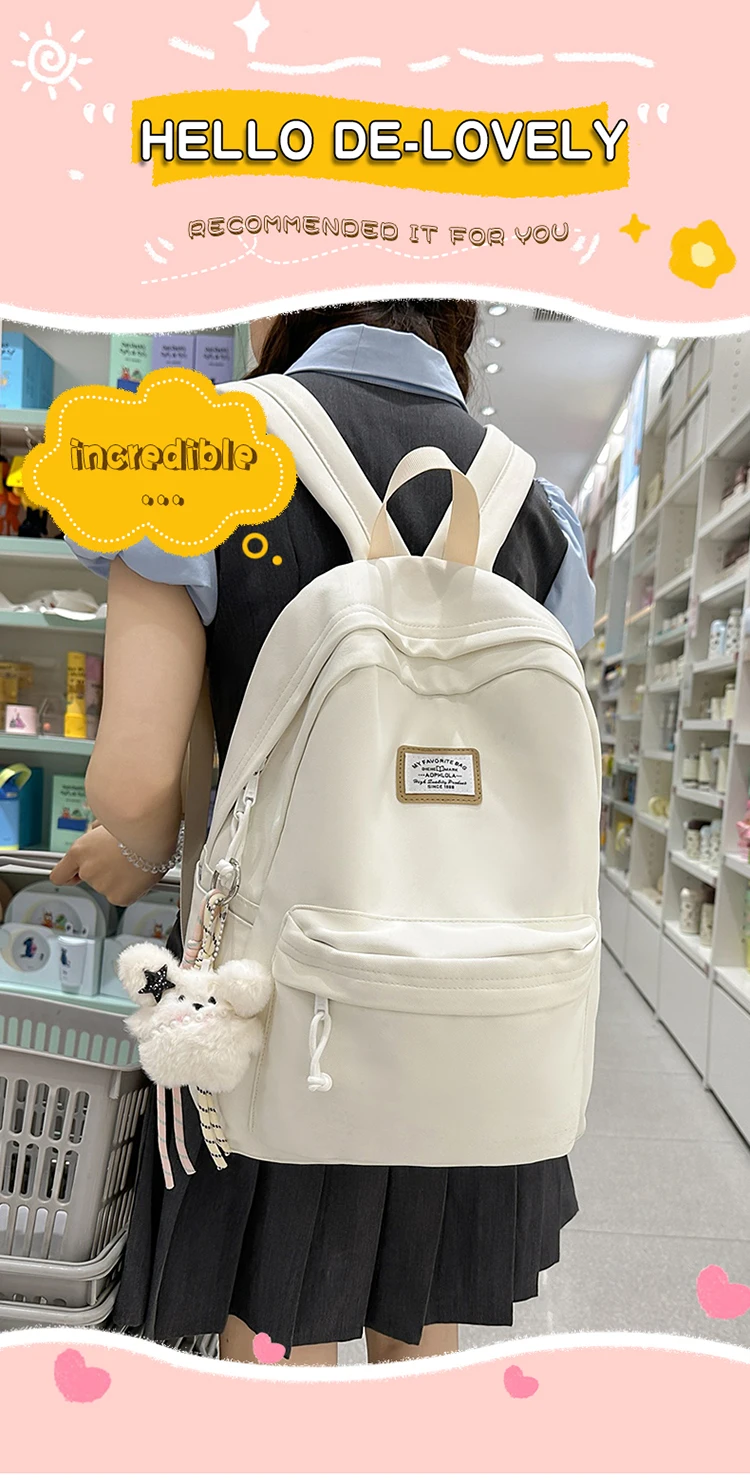 New Women's Backpack Daily Travel Female Multi-pocket Casual Woman Man Travel Bag Schoolbag for Teenage Girl Boy Laptop Knapsack