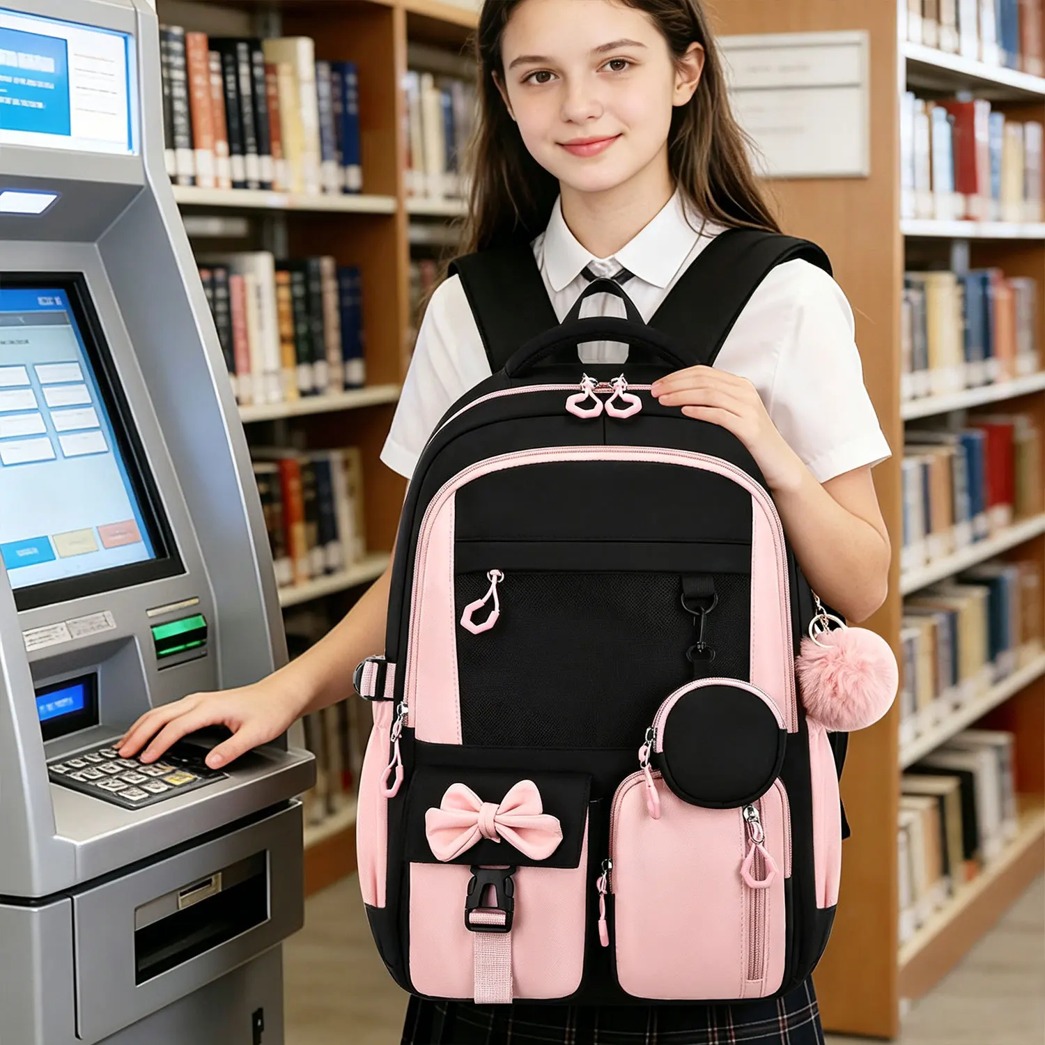 Children School Bags Set Girls Large Schoolbag Kawaii Primary School Backpack Kids Book Bag Waterproof Laptop Travel Rucksack