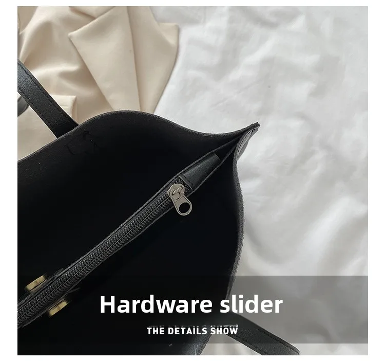 Large Capacity Women's Bag, New Soft Leather Tote Bag, Casual and Versatile Single Shoulder Bags for Woman Korean Style Handbags
