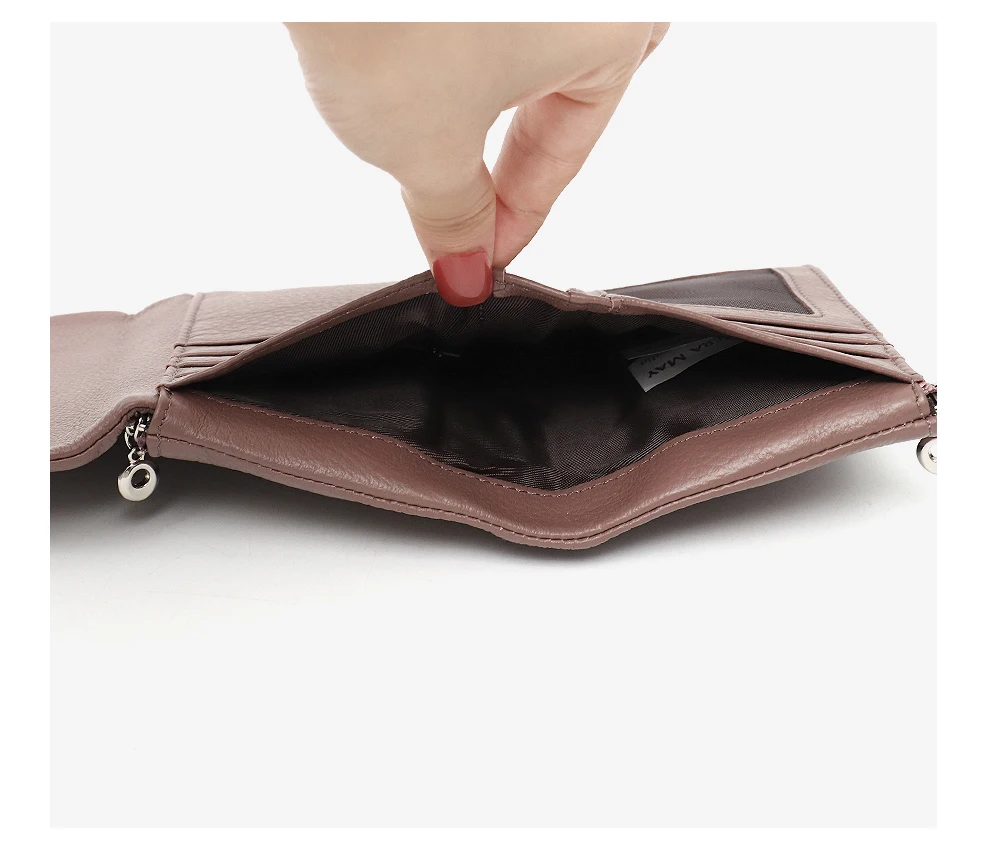 Women‘s Minimalist Short Wallet Classic Real Leather Magnet Flap Trifold Coin Purse Multi Slots Card Holder Portable Daily Use