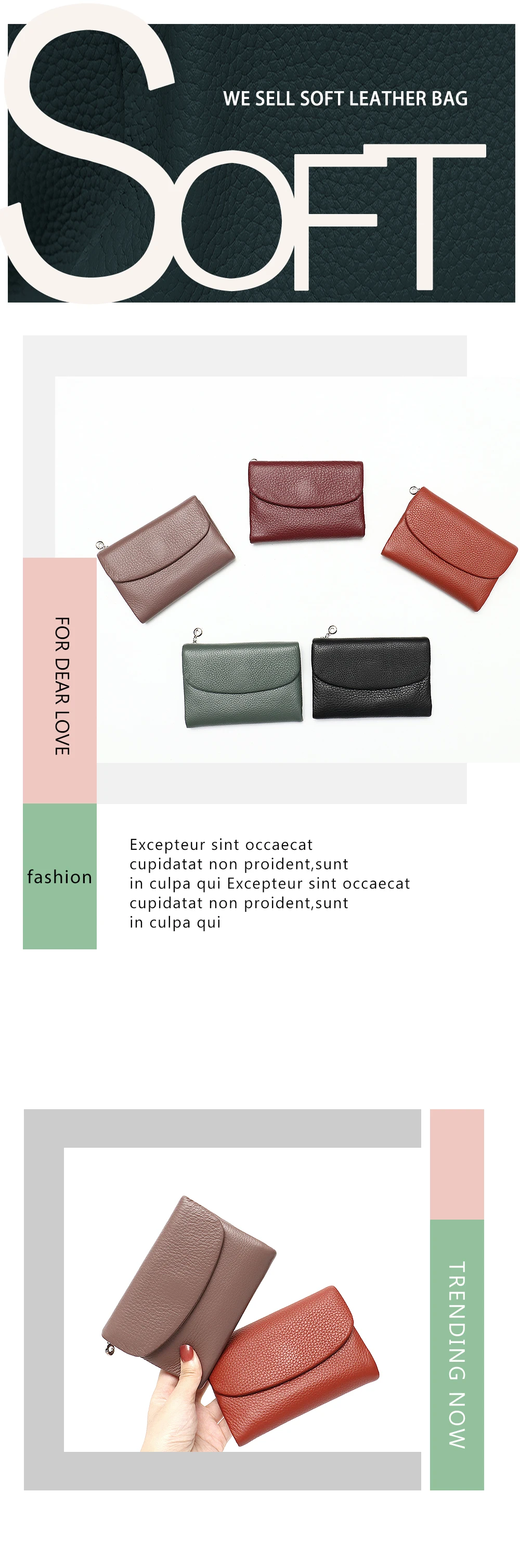Women‘s Minimalist Short Wallet Classic Real Leather Magnet Flap Trifold Coin Purse Multi Slots Card Holder Portable Daily Use