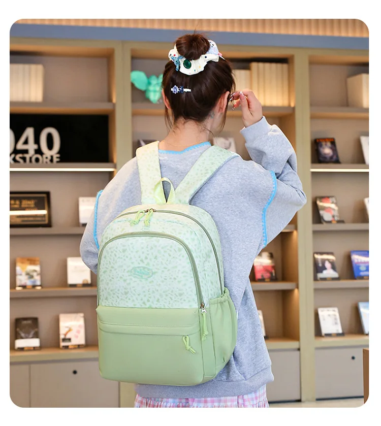 Backpack, Leopard Print, 3 in 1 Set, Lightweight Large Capacity, Junior High School Bag, Pencil Case, Lunch Bag