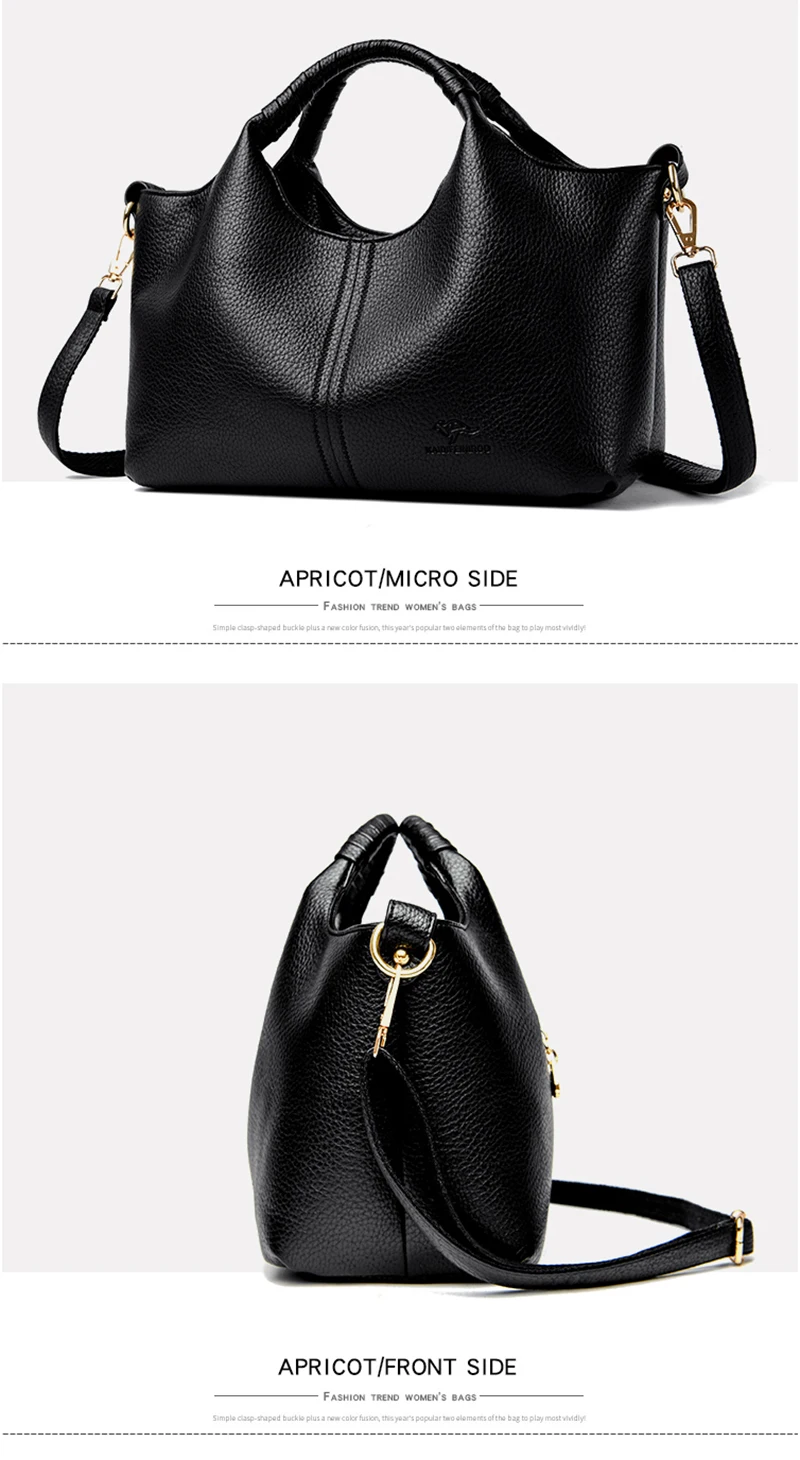 Authentic Leather Tote Bag Luxury Large Capacity Women's Single Shoulder Diagonal Crossbody Bags Fashion Simple Female Handbag