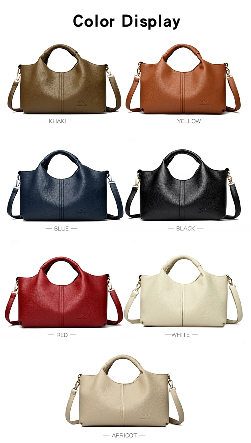 Authentic Leather Tote Bag Luxury Large Capacity Women's Single Shoulder Diagonal Crossbody Bags Fashion Simple Female Handbag