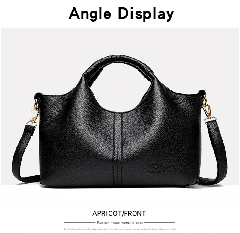 Authentic Leather Tote Bag Luxury Large Capacity Women's Single Shoulder Diagonal Crossbody Bags Fashion Simple Female Handbag