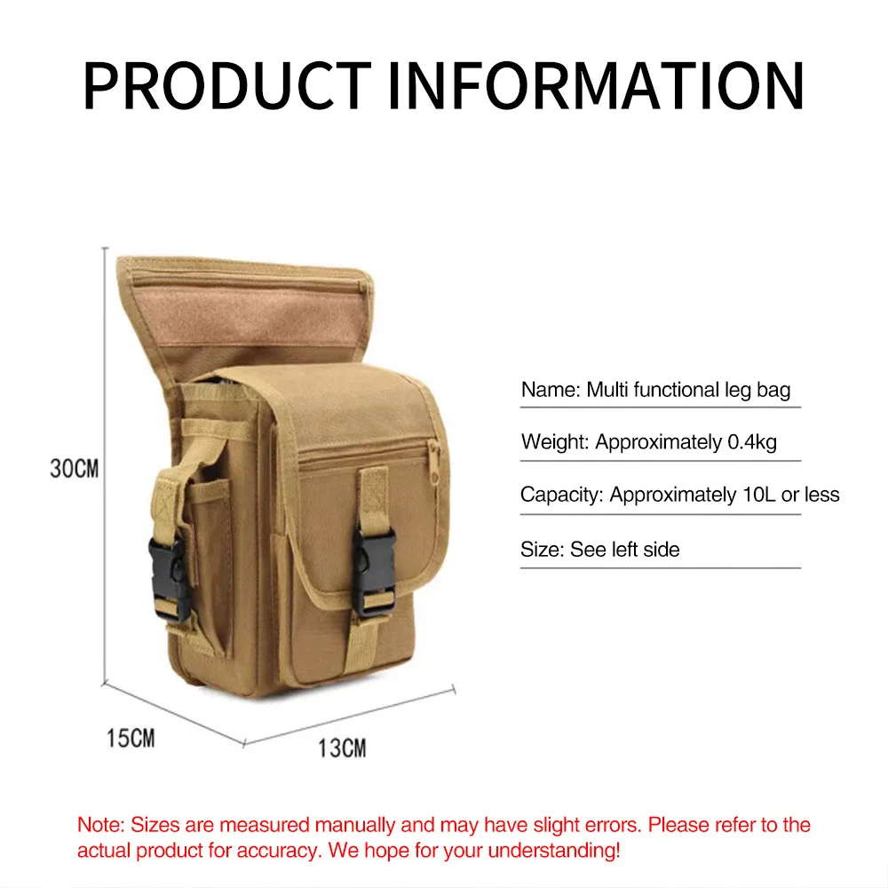 Portable Tactical Waist & Leg Pack Multi‑Layer Storage Bag for Outdoor Cycling Fishing Hiking Emergency Security Gea
