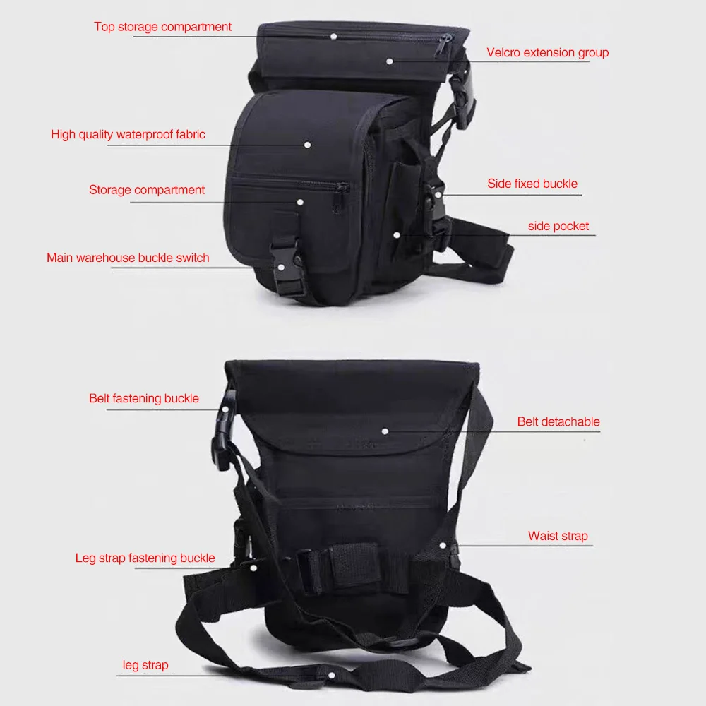 Portable Tactical Waist & Leg Pack Multi‑Layer Storage Bag for Outdoor Cycling Fishing Hiking Emergency Security Gea
