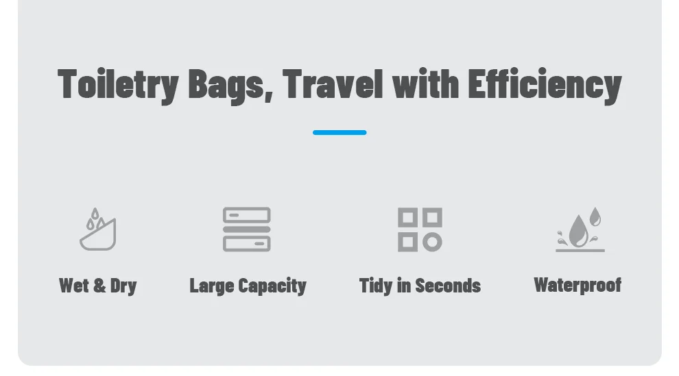 HK Portable Wash Pouch Waterproof Travel Toiletry Bag for Men Women Gym Essentials Cosmetic Makeup Organizer Case Beauty Handbag