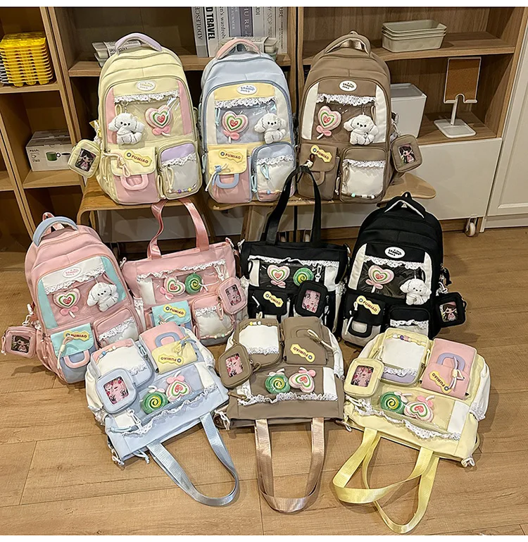 Backpack School Bag Girl Back Pack For Children Kid Child Teenager Female Class Schoolbag Primary Women Bagpack Teen Bookbag Kit