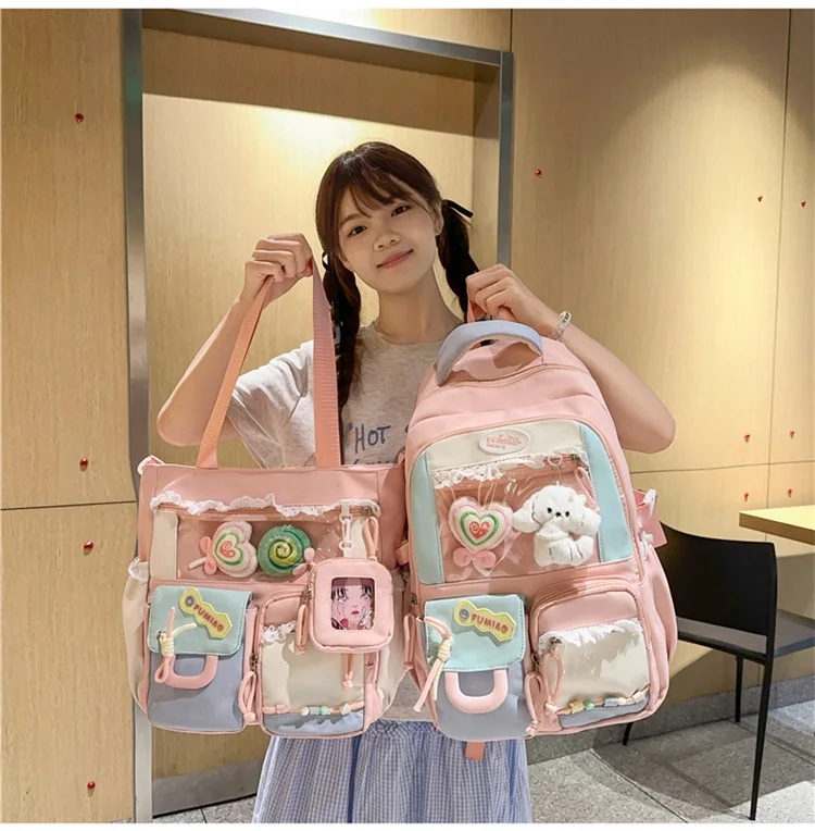 Backpack School Bag Girl Back Pack For Children Kid Child Teenager Female Class Schoolbag Primary Women Bagpack Teen Bookbag Kit