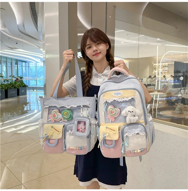 Backpack School Bag Girl Back Pack For Children Kid Child Teenager Female Class Schoolbag Primary Women Bagpack Teen Bookbag Kit
