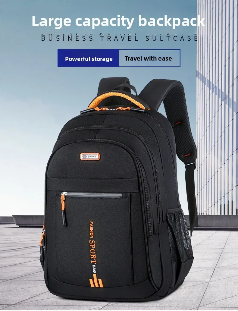 Durable Mens Oxford Business Laptop Backpack Waterproof Computer Bag for Work Travel Backpack High School Daypack