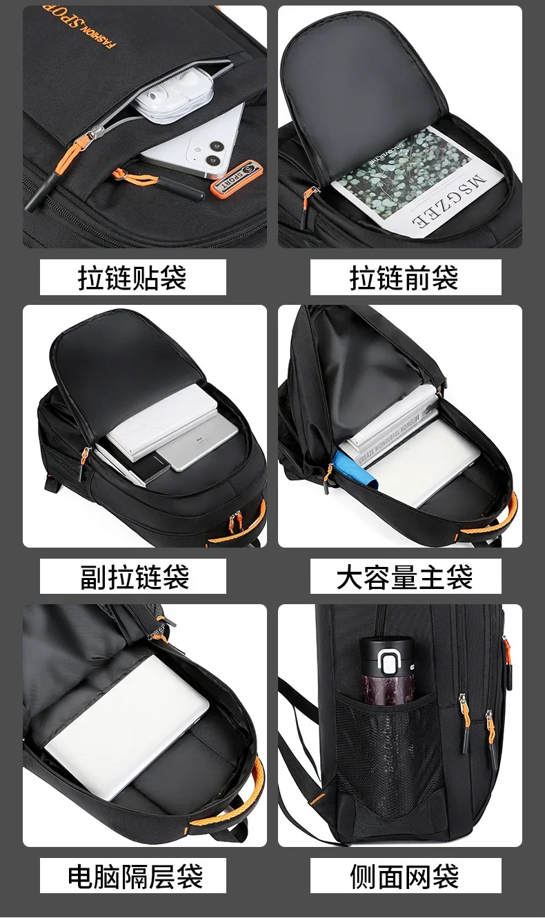 Durable Mens Oxford Business Laptop Backpack Waterproof Computer Bag for Work Travel Backpack High School Daypack