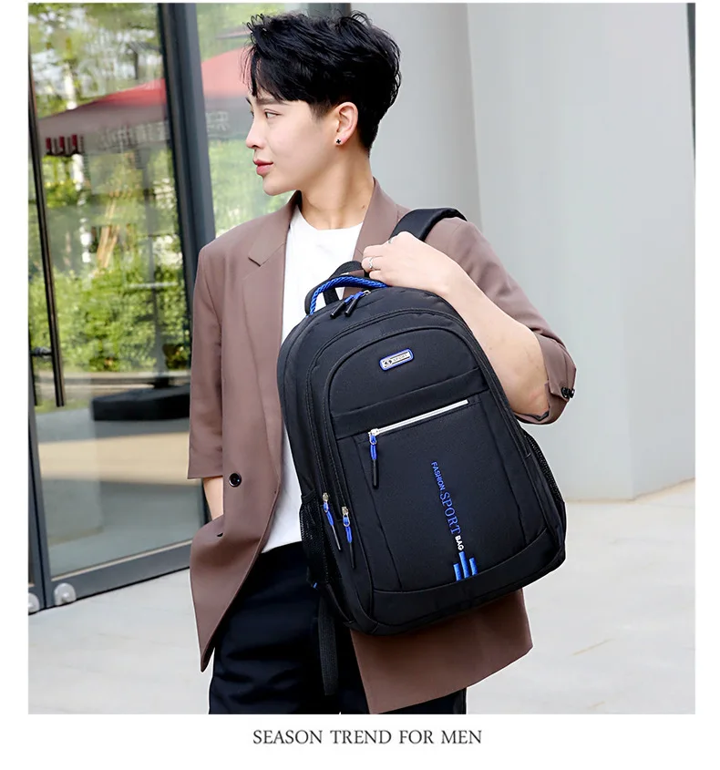 Durable Mens Oxford Business Laptop Backpack Waterproof Computer Bag for Work Travel Backpack High School Daypack
