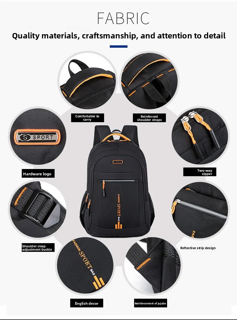 Durable Mens Oxford Business Laptop Backpack Waterproof Computer Bag for Work Travel Backpack High School Daypack