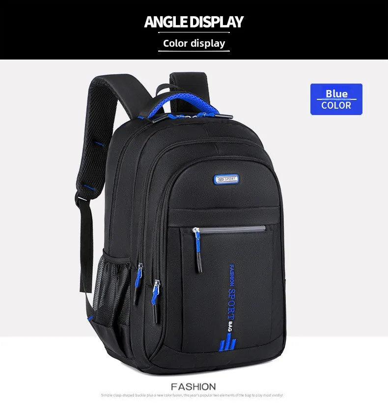 Durable Mens Oxford Business Laptop Backpack Waterproof Computer Bag for Work Travel Backpack High School Daypack