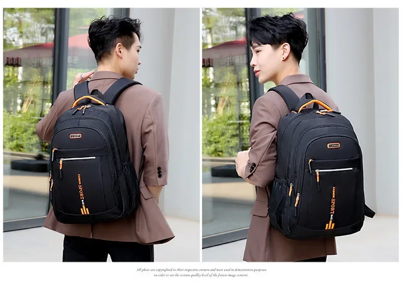 Durable Mens Oxford Business Laptop Backpack Waterproof Computer Bag for Work Travel Backpack High School Daypack