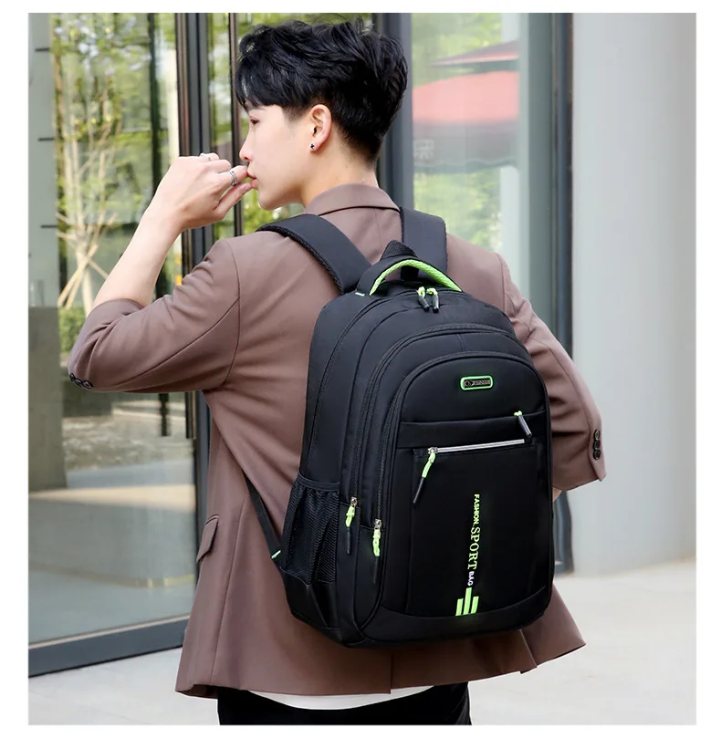 Durable Mens Oxford Business Laptop Backpack Waterproof Computer Bag for Work Travel Backpack High School Daypack