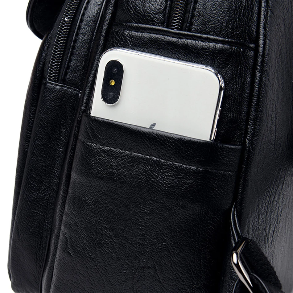 Genuine Women Backpack Leather Fashion Female Shoulder Bag Sac a Dos Ladies Bagpack Mochilas School Bags For Teenage Girls 2023