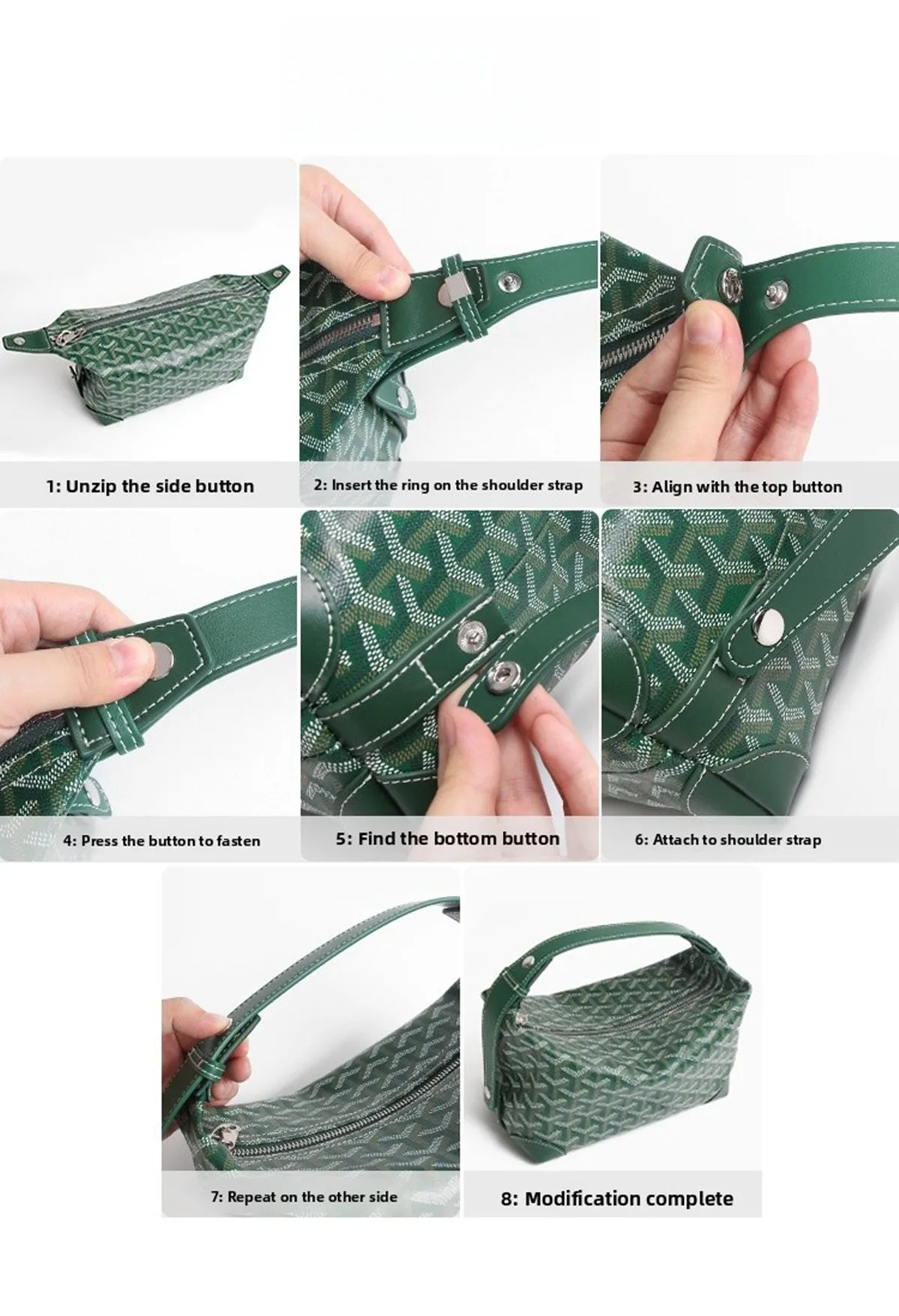 Bag Extended Shoulder Strap for Goyard Bowling 25 Toiletries Bag Handle Shoulder Replacement Strap Bag Modification Accessories