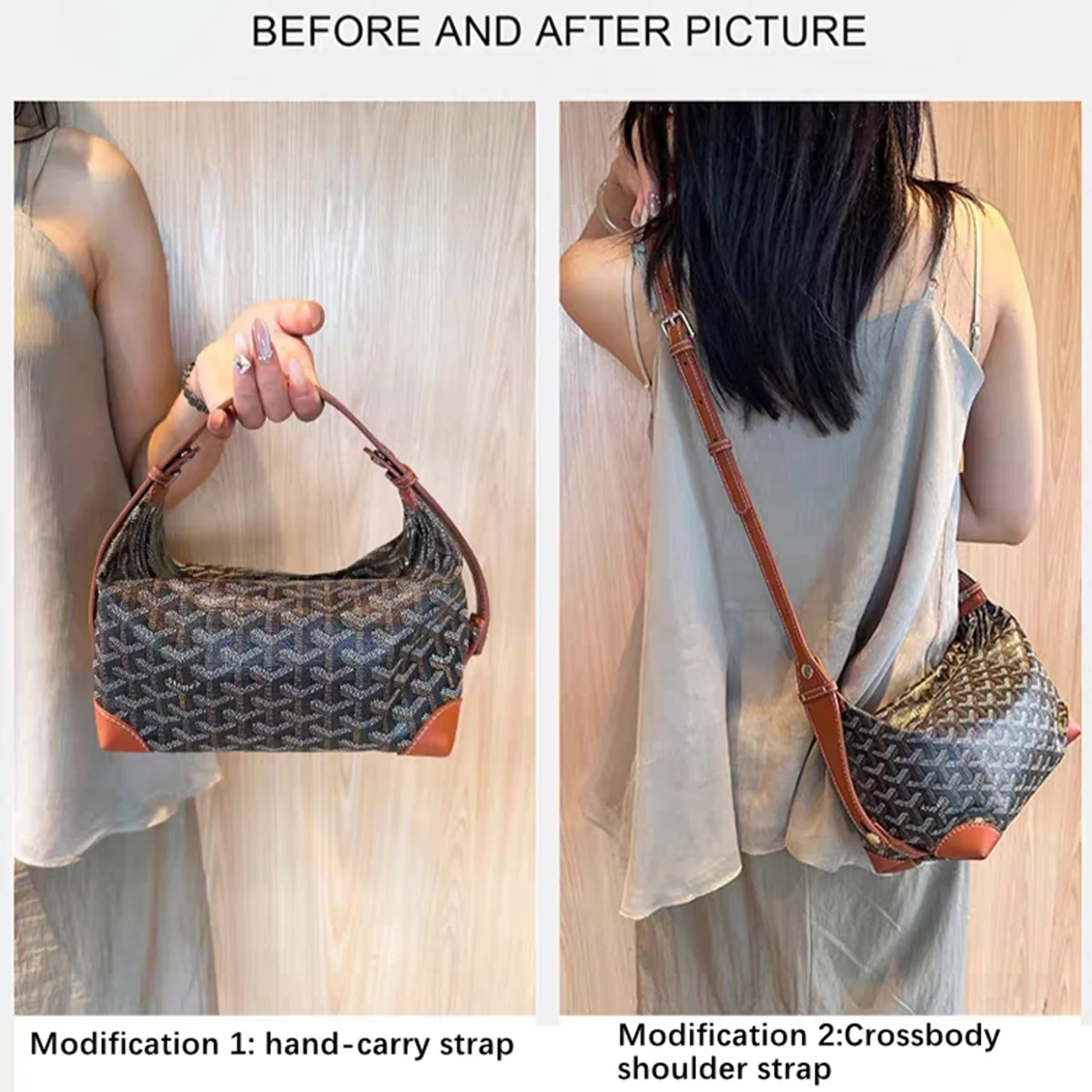 Bag Extended Shoulder Strap for Goyard Bowling 25 Toiletries Bag Handle Shoulder Replacement Strap Bag Modification Accessories