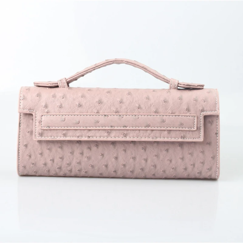 XMESSUN Customized Ostrich Pattern Long Clutch Bag PU Leather Party Tote Bag High Quality Designer Handbags Ins Trendy Bag
