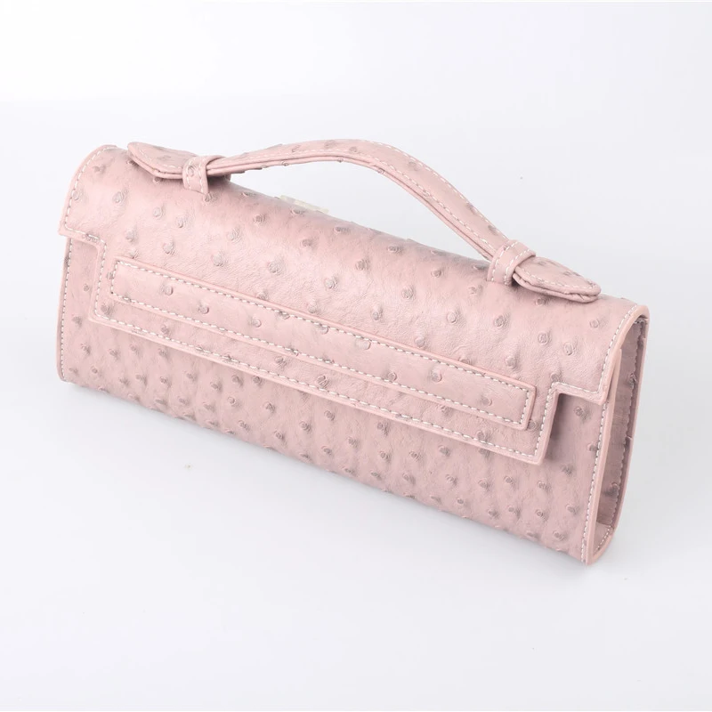 XMESSUN Customized Ostrich Pattern Long Clutch Bag PU Leather Party Tote Bag High Quality Designer Handbags Ins Trendy Bag