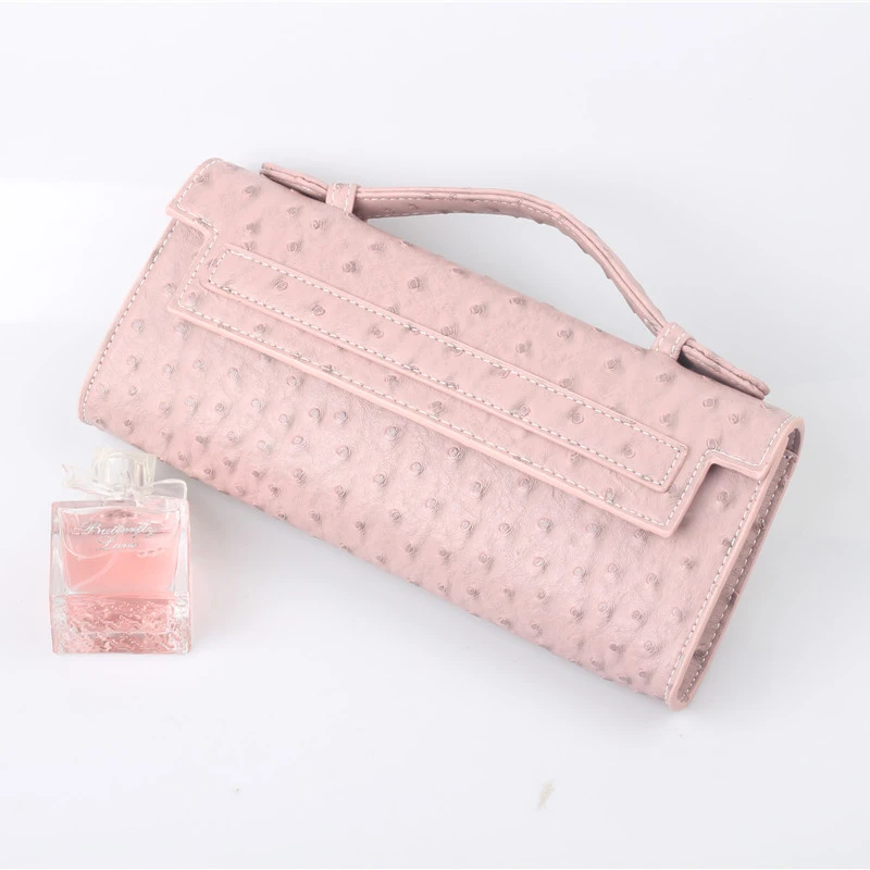 XMESSUN Customized Ostrich Pattern Long Clutch Bag PU Leather Party Tote Bag High Quality Designer Handbags Ins Trendy Bag