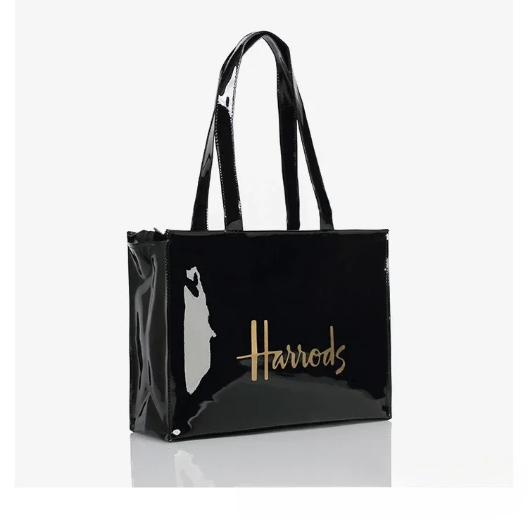 Cartoon Print PVC Waterproof Tote Bag for Women, Casual Portable Shoulder Handbag, Outdoor Shopping Commuting Daily Use Bag 
