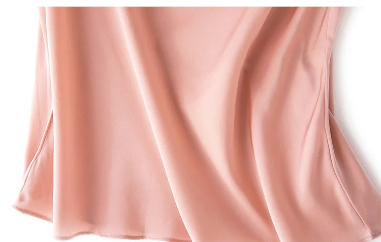 SuyaDream Women Silk Blouses Set 93%Silk 7%Spandex Solid Short Bat Sleeves Draped Collar Blouse Shirt 2022 Spring Summer Shirt