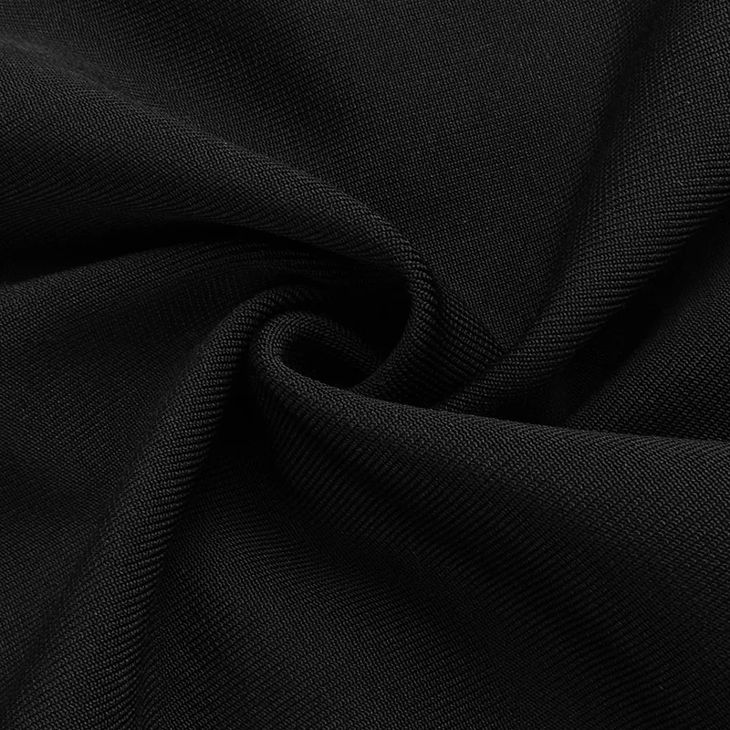 2025 New Summer Dress Black Puff Sleeve Elegant Beading Women Dress Long Bandage Party Club Maxi Dress