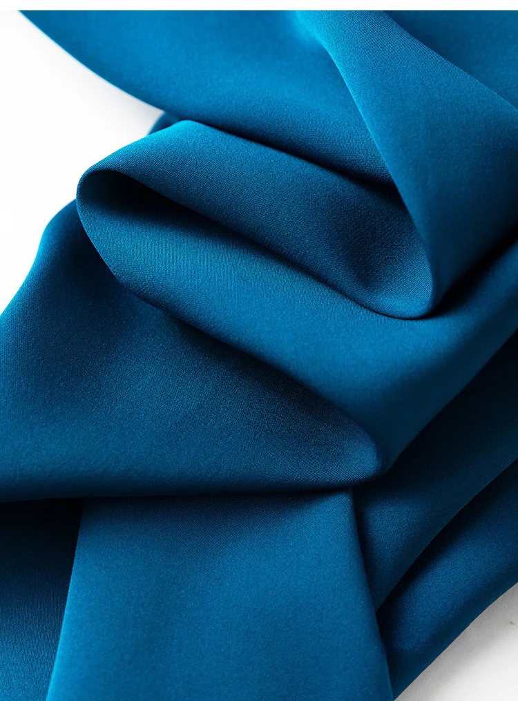 SuyaDream Woman Wide Leg Pants 93%Silk 7%Spandex Elastic Waist Solid Office Lady Chic Trousers 2022 Spring Summer Bottoms Navy
