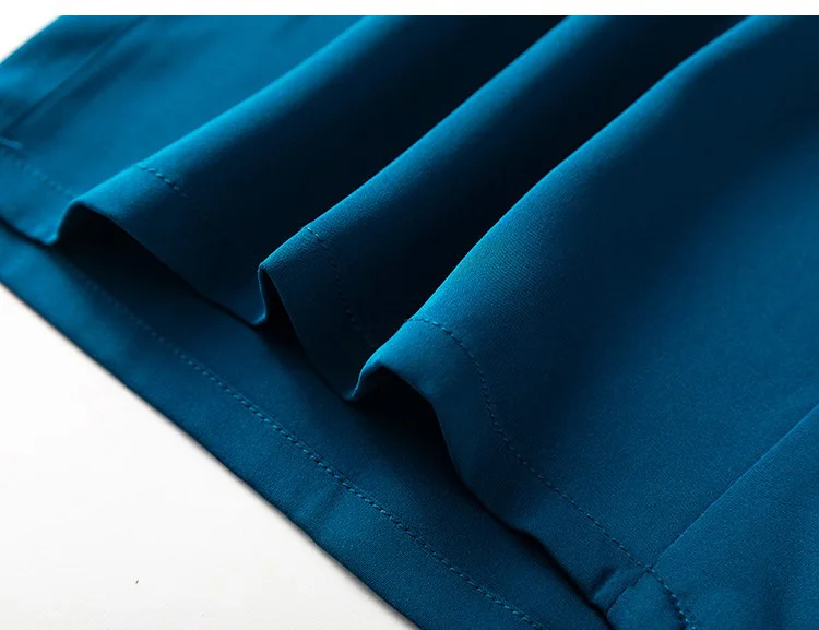 SuyaDream Woman Wide Leg Pants 93%Silk 7%Spandex Elastic Waist Solid Office Lady Chic Trousers 2022 Spring Summer Bottoms Navy