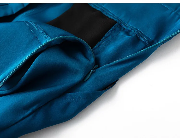 SuyaDream Woman Wide Leg Pants 93%Silk 7%Spandex Elastic Waist Solid Office Lady Chic Trousers 2022 Spring Summer Bottoms Navy