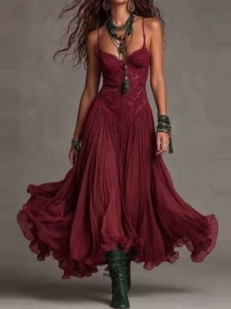 Women Summer Strapless Sleeveless Solid Party Dress Lace Patchwork Backless Holiday Elegant Ladies Dress Streetwear Dropshipping