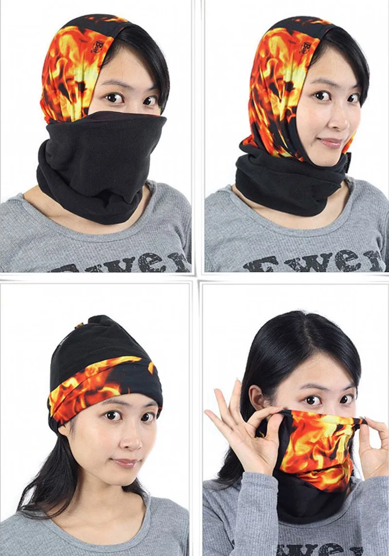 New Fashion Winter Fleece Warm Magic Neck Bandana Scarf Headband Skull Unisex Scarf Multi Functional Seamless Tubular Tube