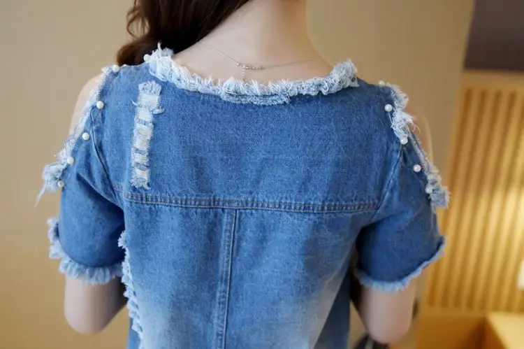 Short sleeve Denim Dress Female 2026 Summer New Korean Strapless Loose Large size 5XL Short A-line jeans Dresses Casual Clothing