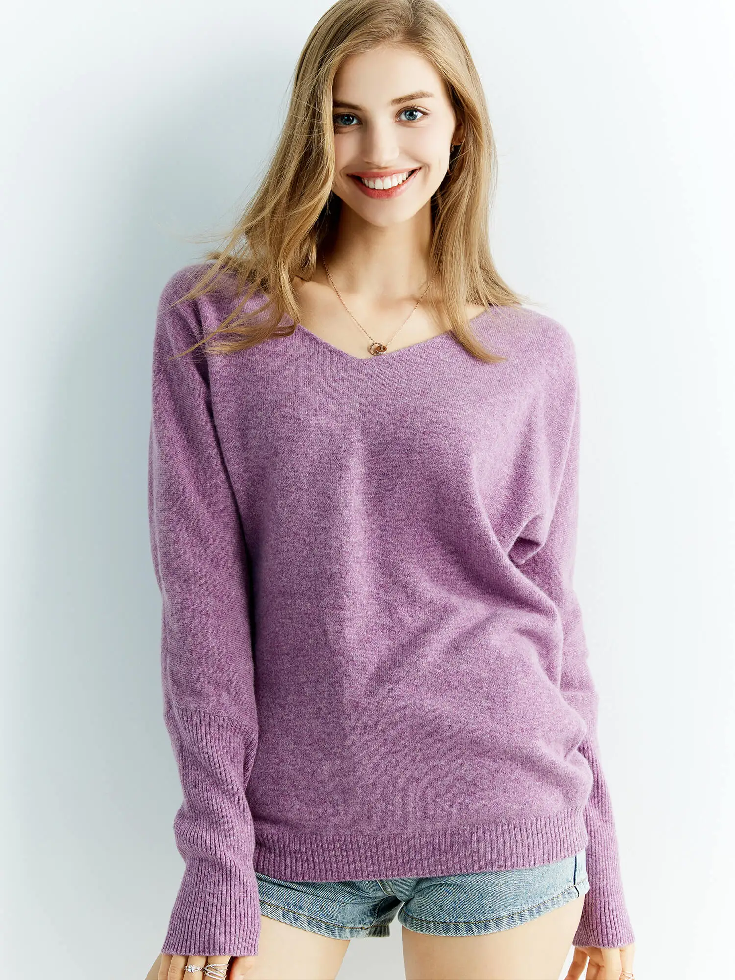 Knitted Wool Sweater Cashmere Sweaters Women's 100% Merino Wool V-Neck Vintage Pullover Winter Autumn Jumper Clothing Top Female