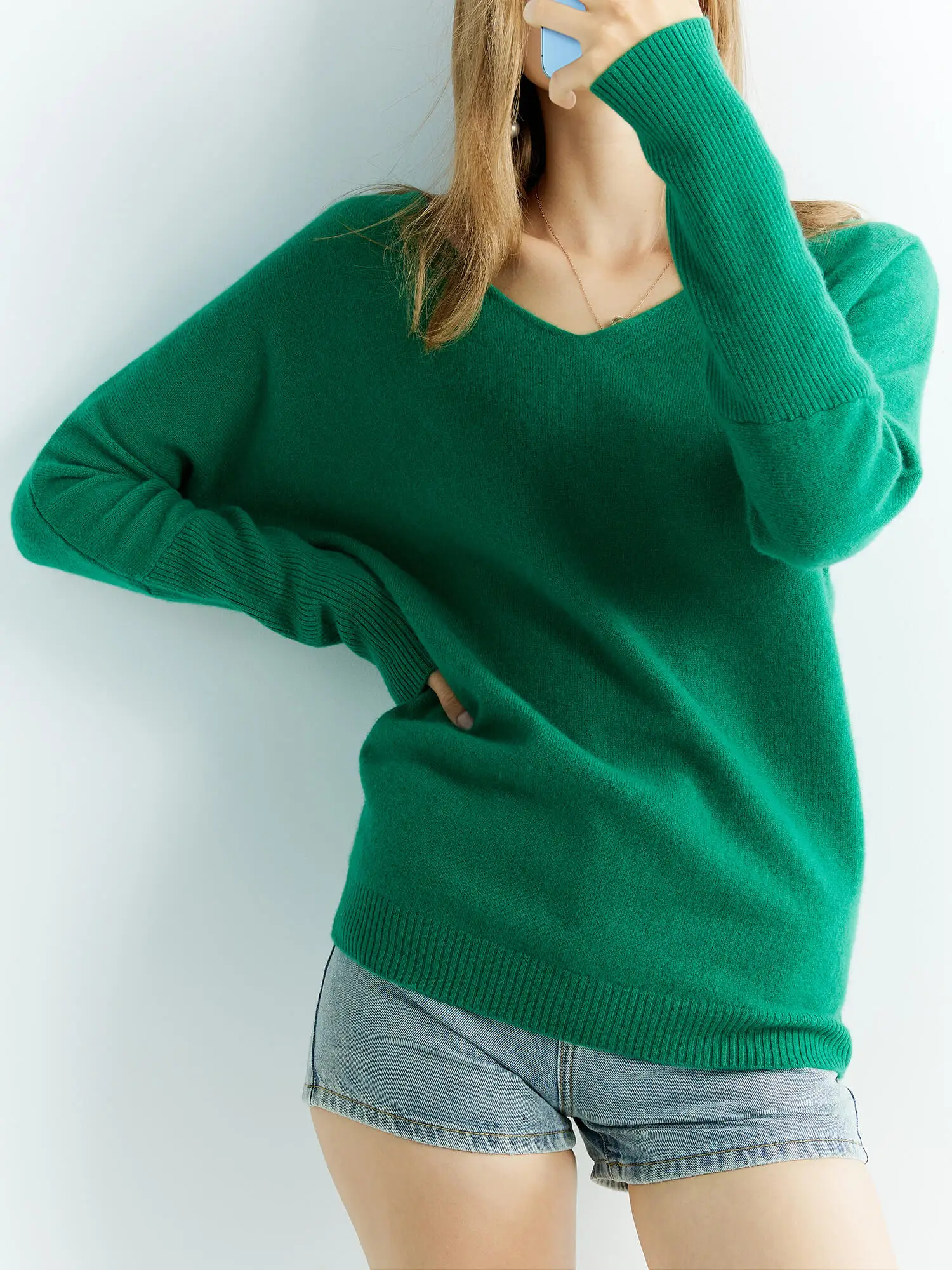 Knitted Wool Sweater Cashmere Sweaters Women's 100% Merino Wool V-Neck Vintage Pullover Winter Autumn Jumper Clothing Top Female