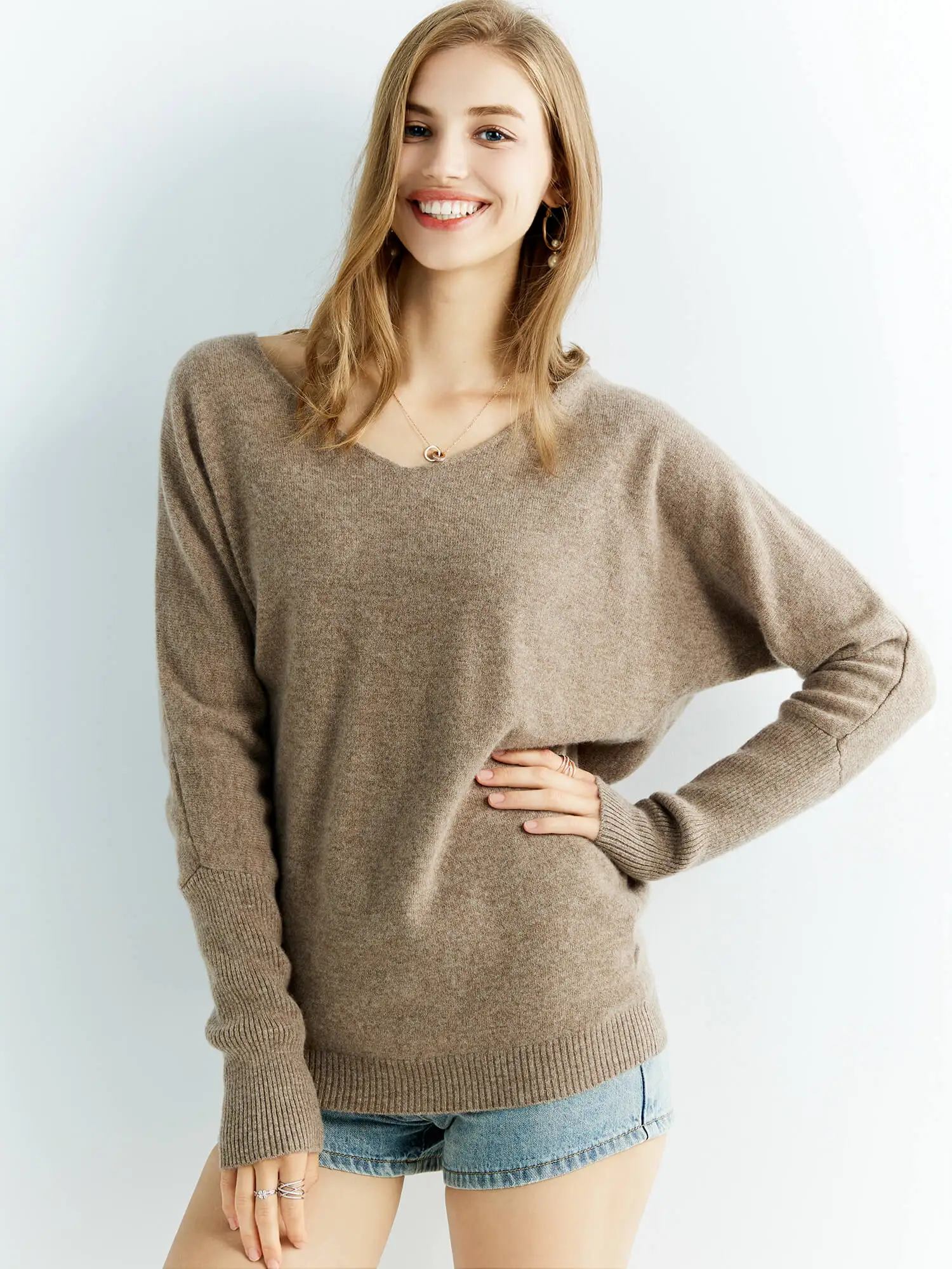 Knitted Wool Sweater Cashmere Sweaters Women's 100% Merino Wool V-Neck Vintage Pullover Winter Autumn Jumper Clothing Top Female