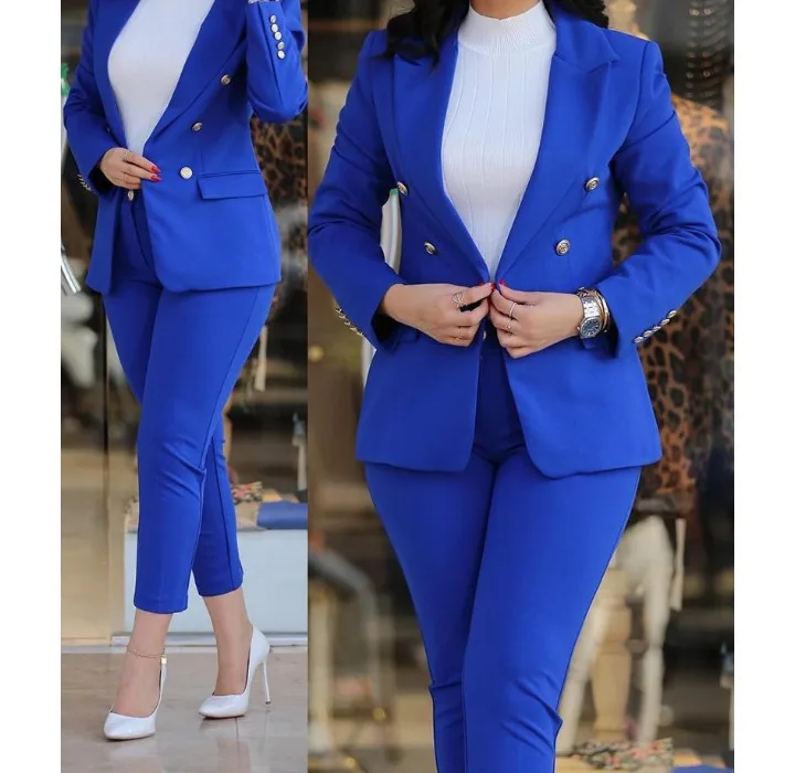 Blazer Women's Suits Elegant Pants Long Sleeved Coat Solid Color Fashion Versatile Casual Set Summer New 2023 Y2k Clothes
