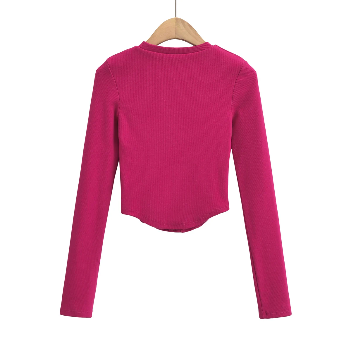 Vintage y2k streetwear white crop tops women long sleeve tees sexy o neck cropped t shirt bright line black tops cute ribbed