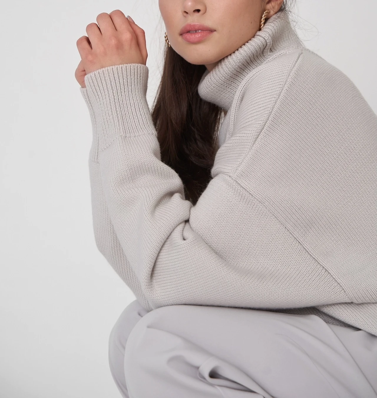 Bornladies Women Turtleneck Sweater CHIC Autumn Winter Thick Warm Pullover Top Oversized Casual Loose Knitted Jumper Female Pull