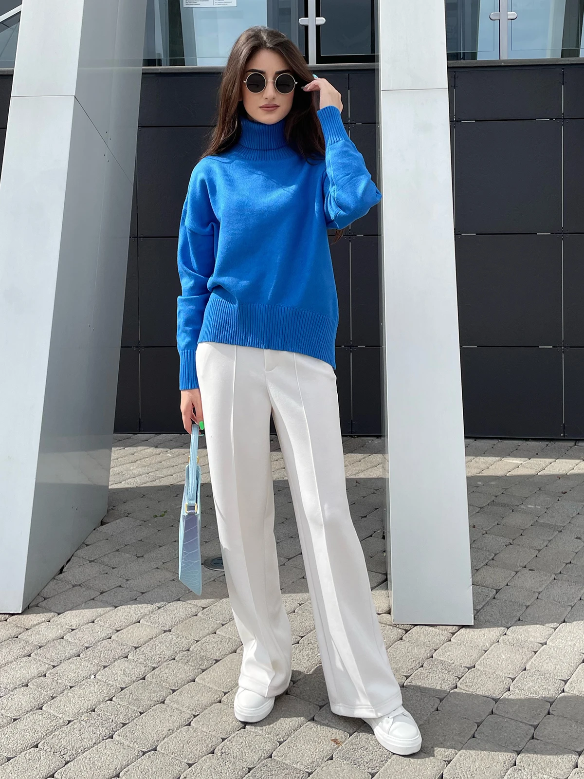 Bornladies Women Turtleneck Sweater CHIC Autumn Winter Thick Warm Pullover Top Oversized Casual Loose Knitted Jumper Female Pull