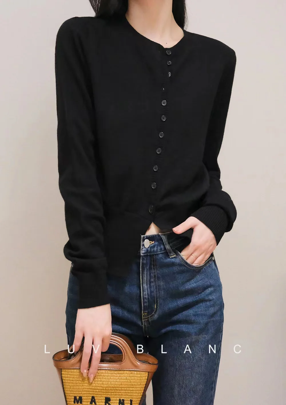 Spring Autumn Women Wool Blend Sweater O-neck High Waist Cardigan New Fashion Casual Knitted Slim Soft Jacket Bottoming Tops
