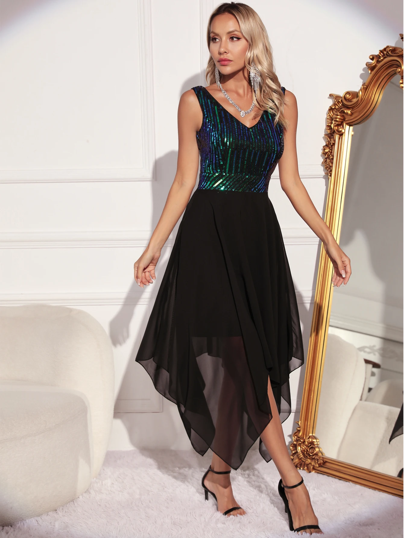 Sexy elegant long evening Dresses for women 2026 luxury vintage Sequin birthday party dress maxi chiffon summer Dress vestidos