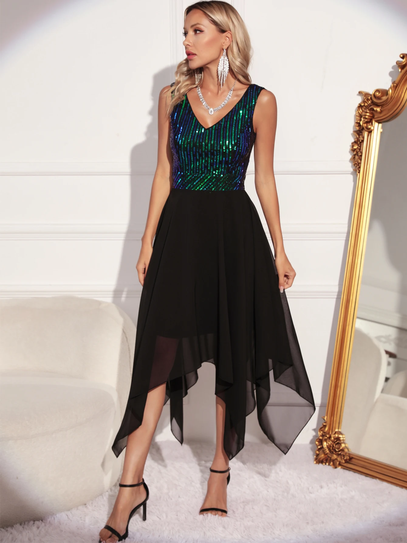 Sexy elegant long evening Dresses for women 2026 luxury vintage Sequin birthday party dress maxi chiffon summer Dress vestidos