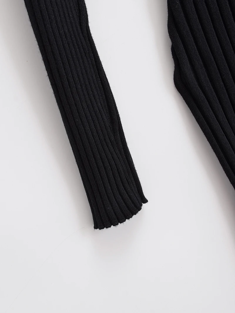 Long sleeve dresses for women 2024 fall fashion korean sexy midi dress knit bodycon dress v neck vintage sweater dresses black