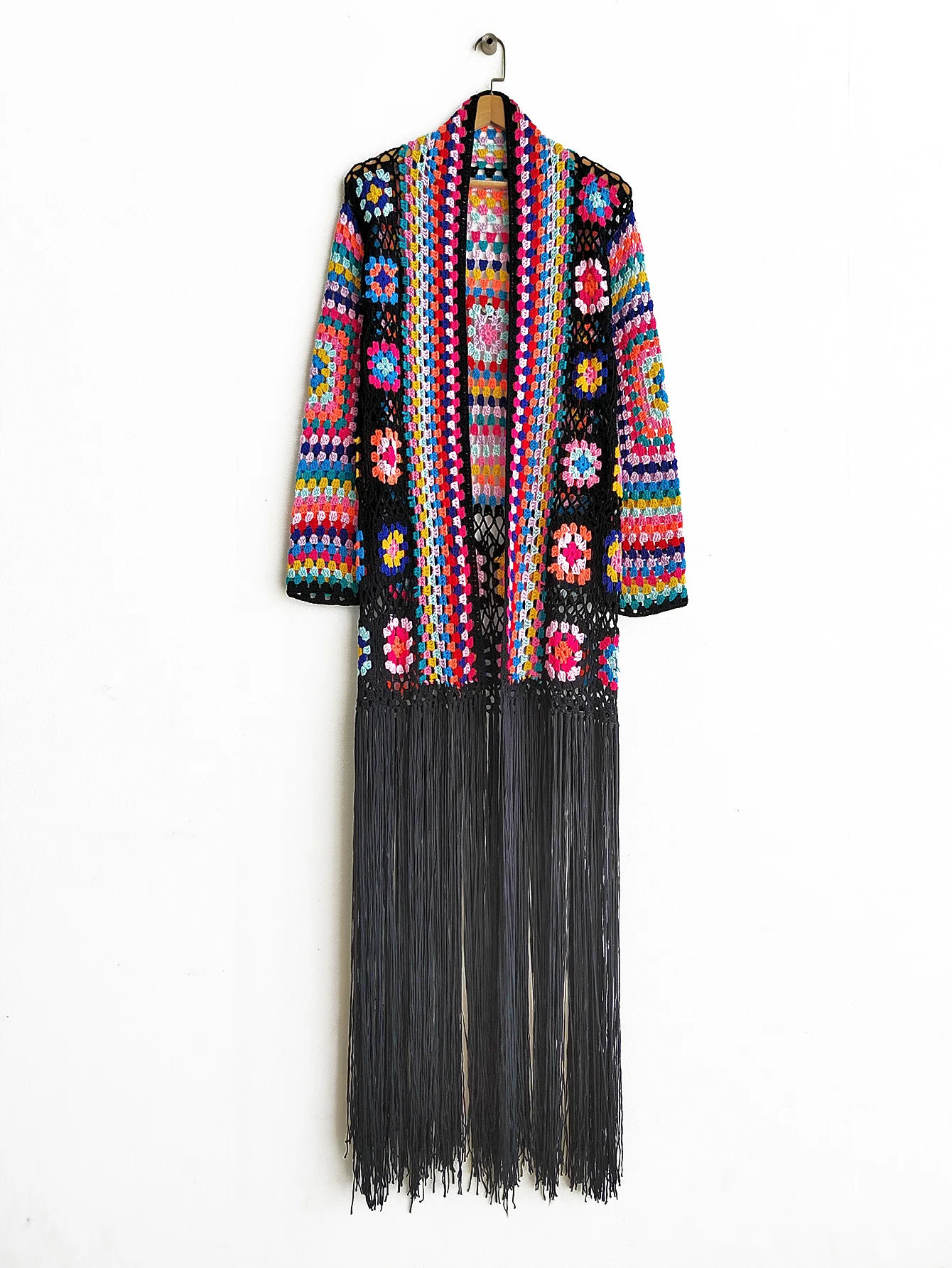 TIYIHAILEY-Women's Cotton Coat, Loose Outerwear, Long Sleeve, Maxi, Hand Made, National Sweaters, Tassels, Fashion, 2025 New